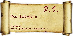 Pop István névjegykártya